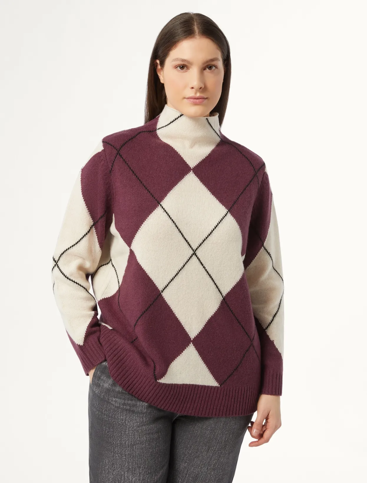 Knitwear | Knitwear | Marina Rinaldi Wool jumper BORDEAUX