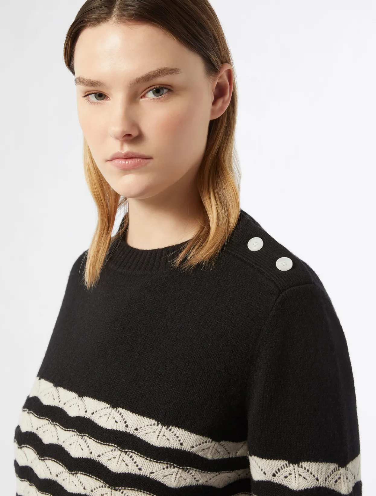 Knitwear | Knitwear | Marina Rinaldi Wool jumper BLACK