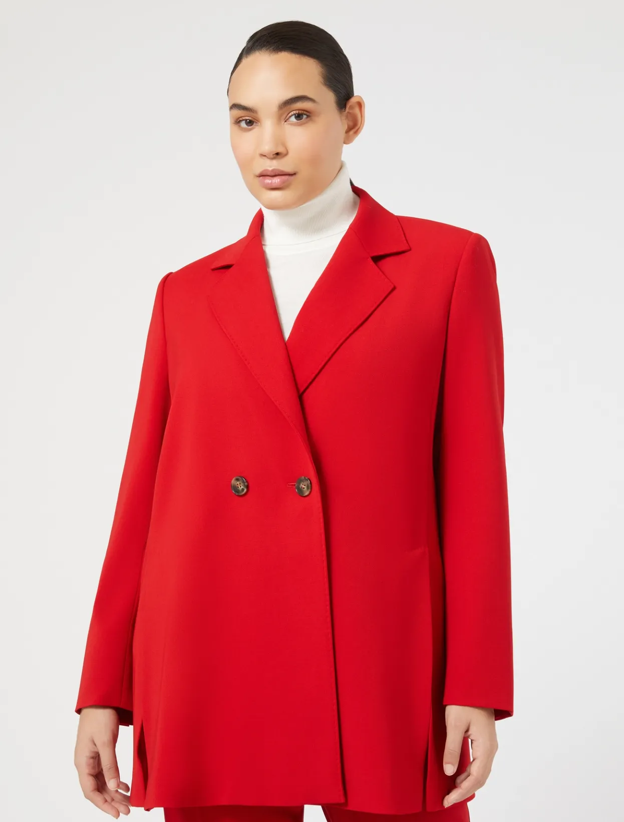 Jacket & Blazers | Jacket & Blazers | Marina Rinaldi Wool satin crepe jacket RED