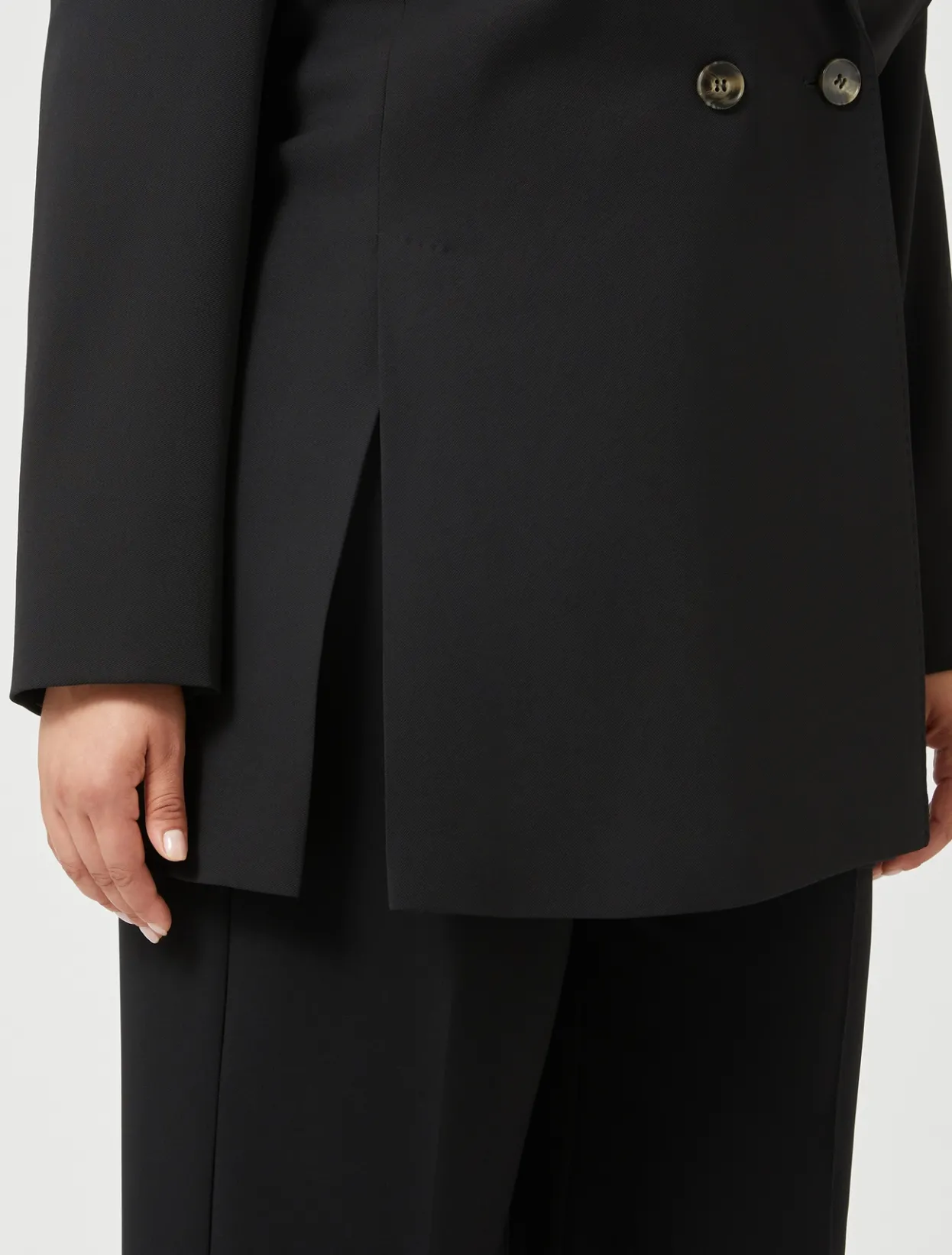 Jacket & Blazers | Jacket & Blazers | Marina Rinaldi Wool satin crepe jacket BLACK