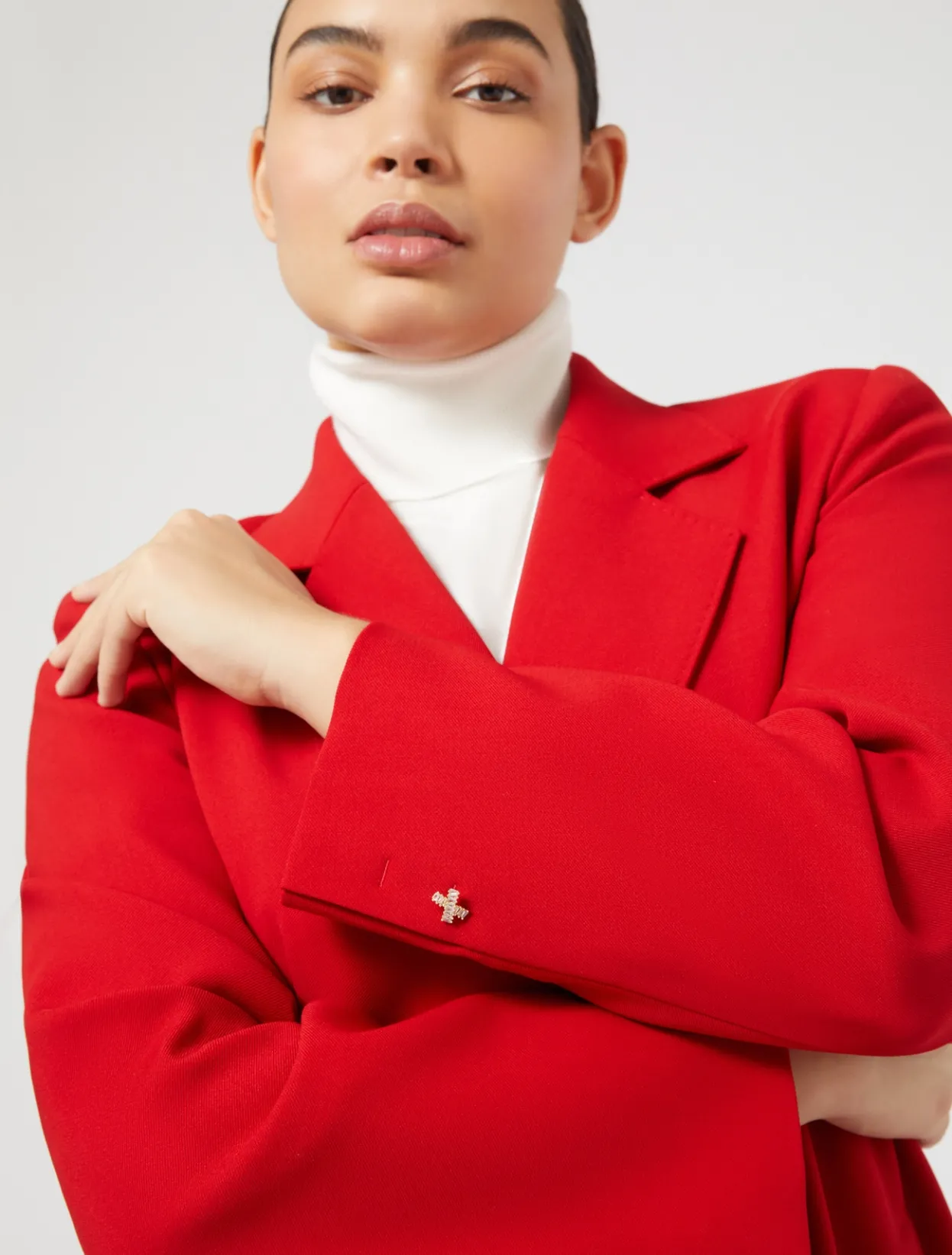 Jacket & Blazers | Jacket & Blazers | Marina Rinaldi Wool satin crepe jacket RED