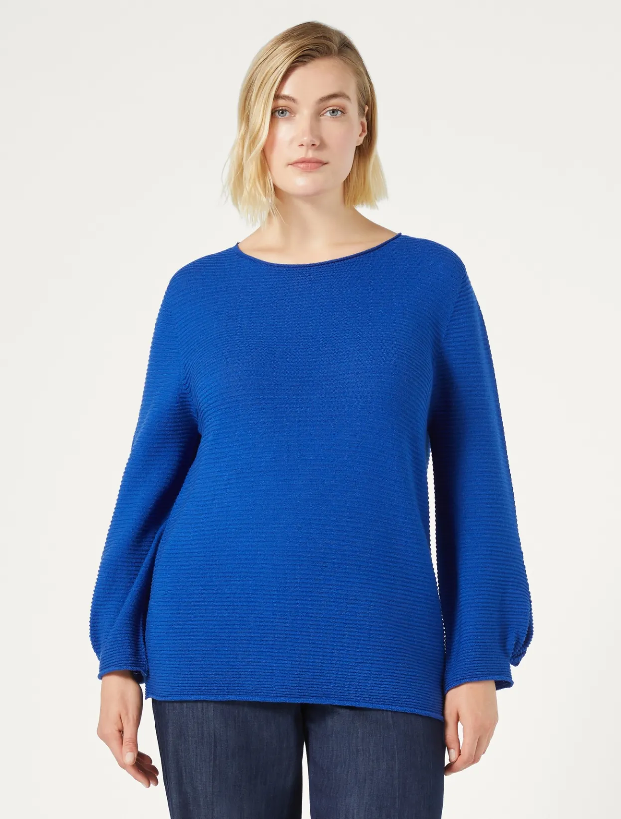 Knitwear | Knitwear | Marina Rinaldi Wool sweater CHINABLUE