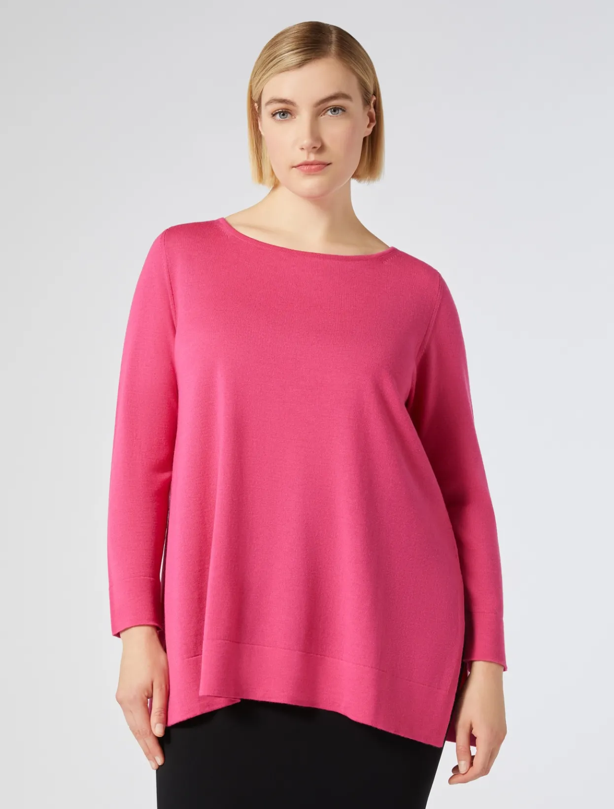 Knitwear | Knitwear | Marina Rinaldi Wool sweater FUCHSIA