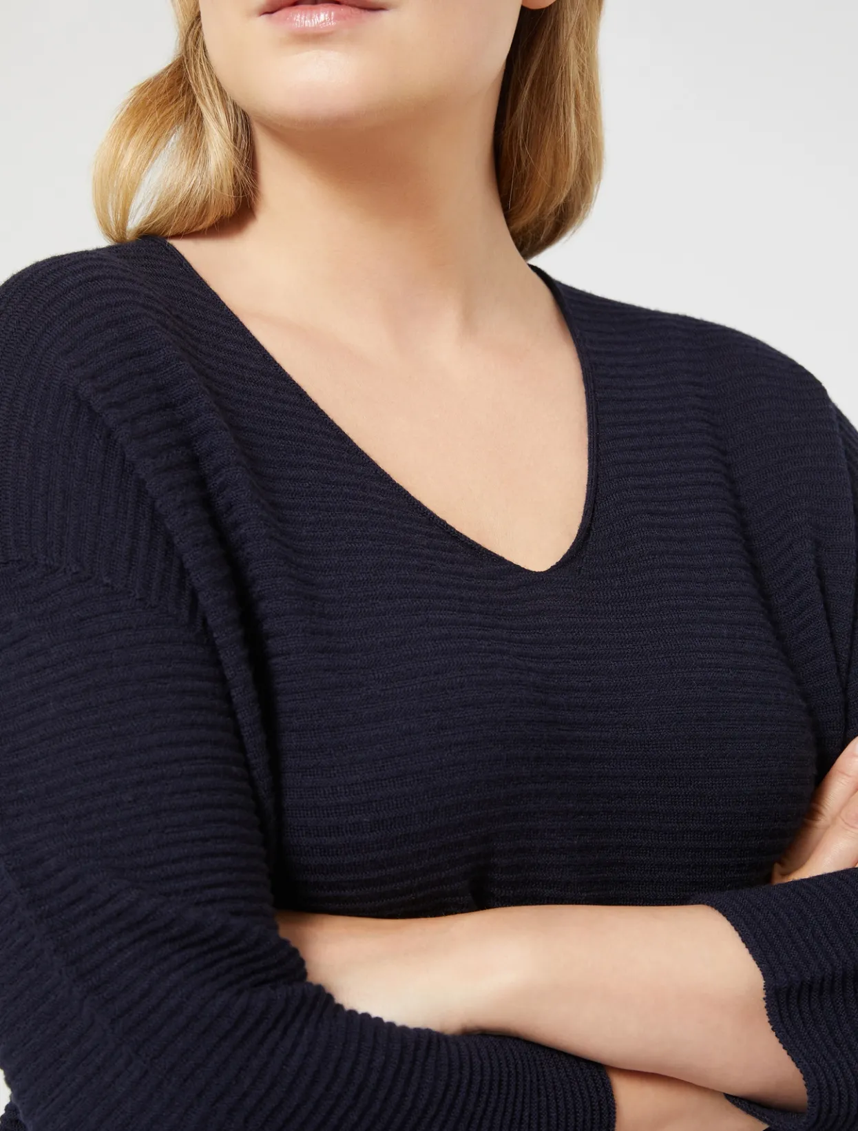 Knitwear | Knitwear | Marina Rinaldi Wool sweater MIDNIGHTBLUE