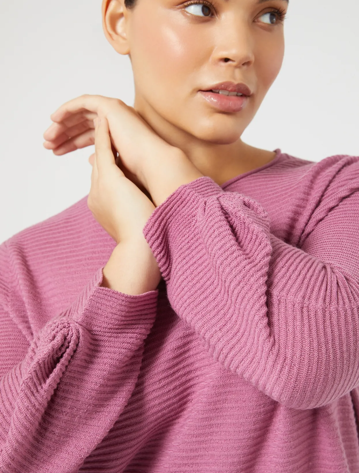 Knitwear | Knitwear | Marina Rinaldi Wool sweater CYCLAMEN