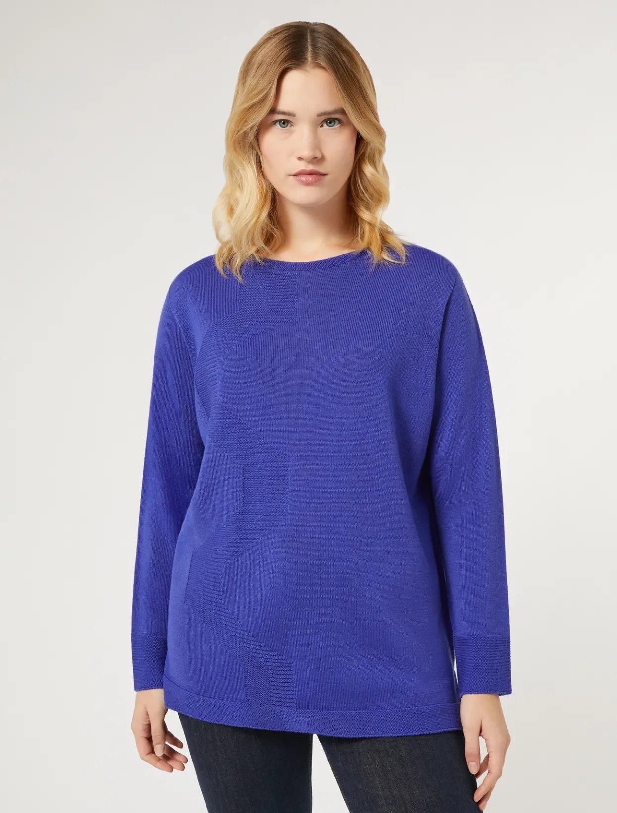 Knitwear | Knitwear | Marina Rinaldi Wool yarn sweater PURPLE