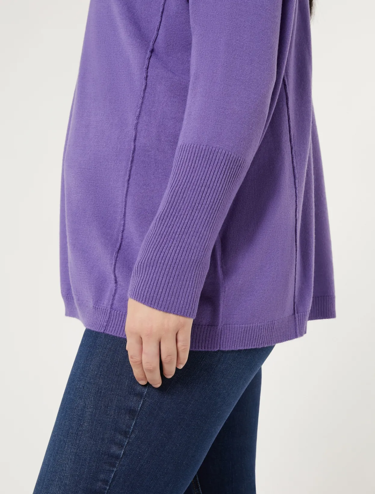 Knitwear | Knitwear | Marina Rinaldi Wool yarn sweater PURPLE