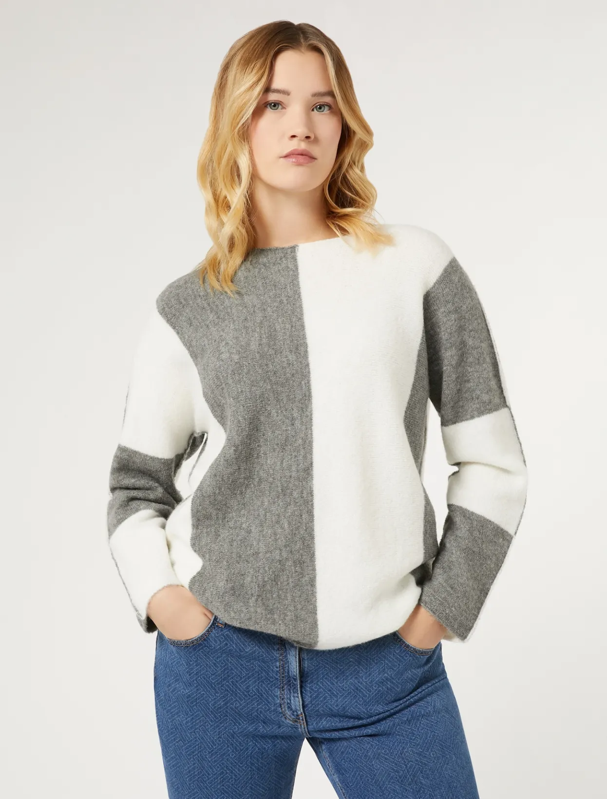 Knitwear | Knitwear | Marina Rinaldi Wool-blend sweater MEDIUMGREY