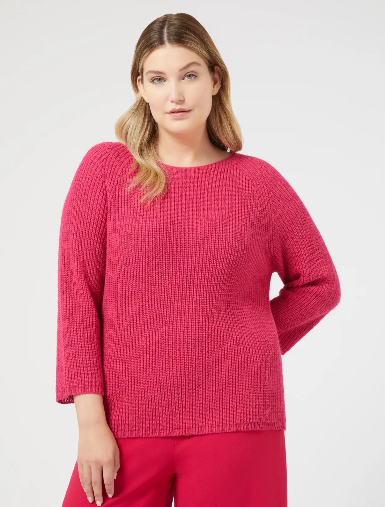 Knitwear | Knitwear | Marina Rinaldi Wool-blend sweater SHOCKINGPINK