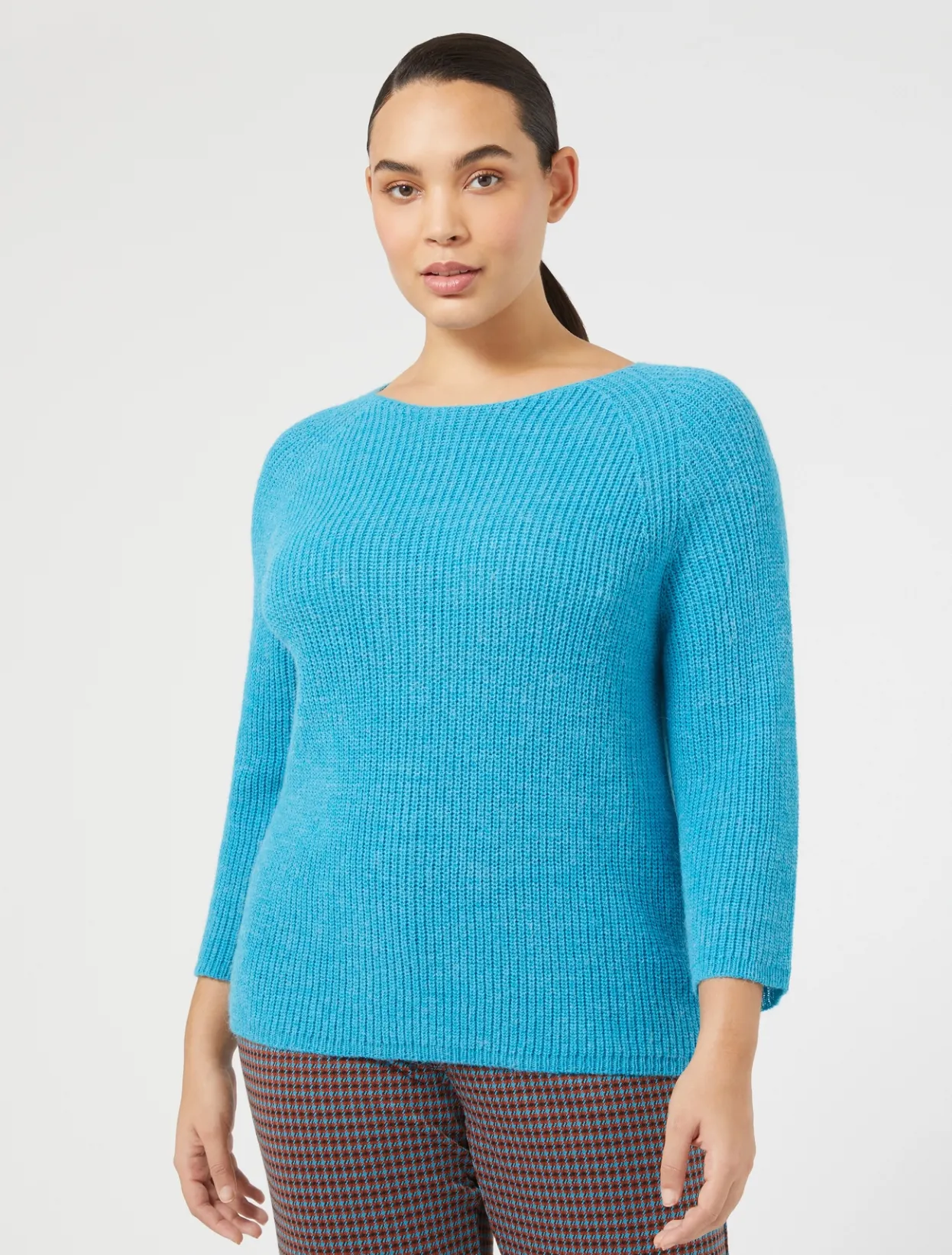 Knitwear | Knitwear | Marina Rinaldi Wool-blend sweater TURQUOISE