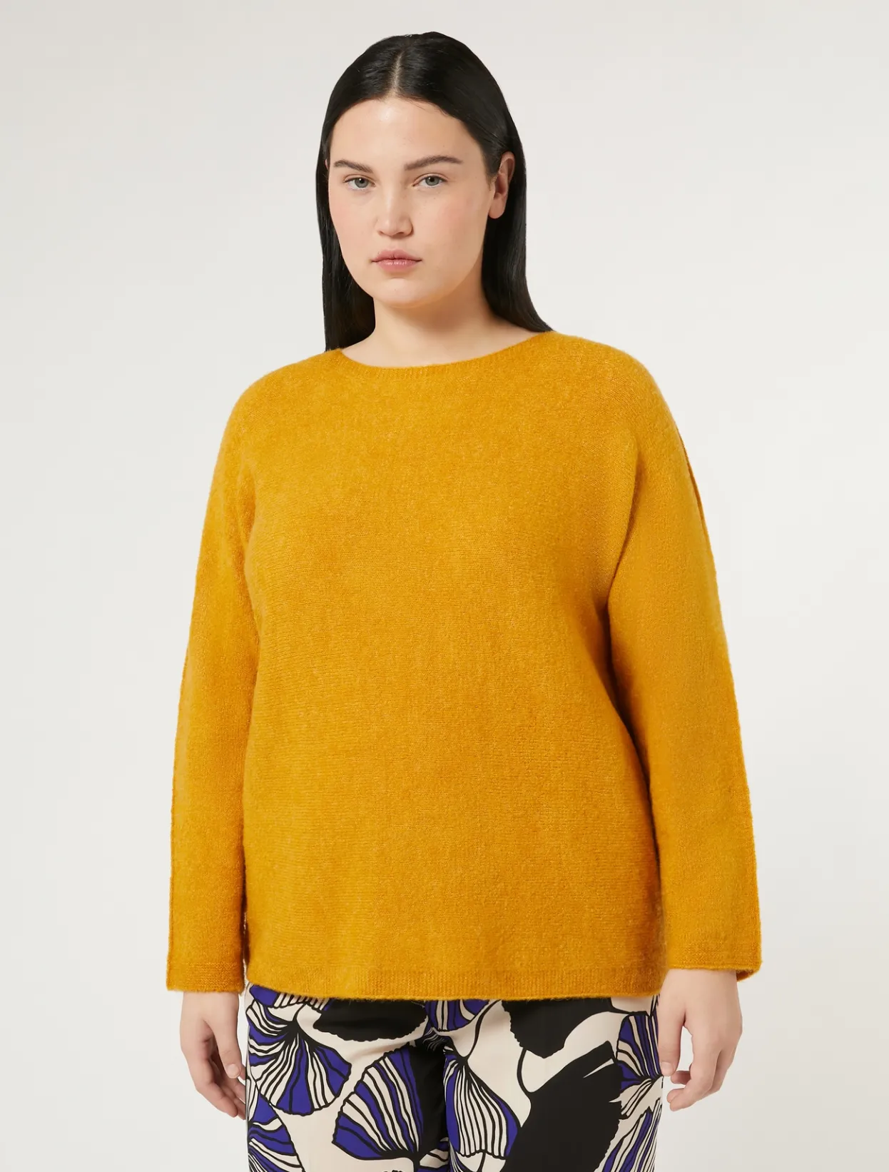 Knitwear | Knitwear | Marina Rinaldi Wool-blend sweater MUSTARD