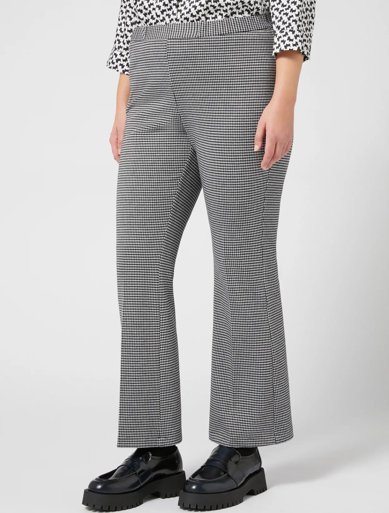 Trousers & Jeans | Trousers & Jeans | Marina Rinaldi Yarn-dyed jersey trousers BLACK