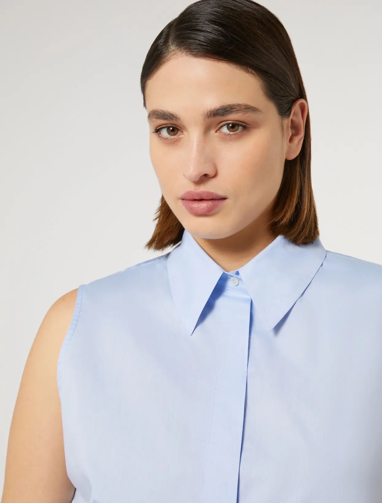 Blouses & Shirts | Blouses & Shirts | Marina Rinaldi Yarn-dyed poplin shirt SKYBLUE